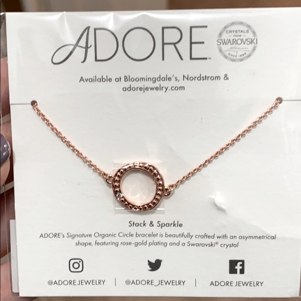 Adore Rose Gold Crystal Necklace